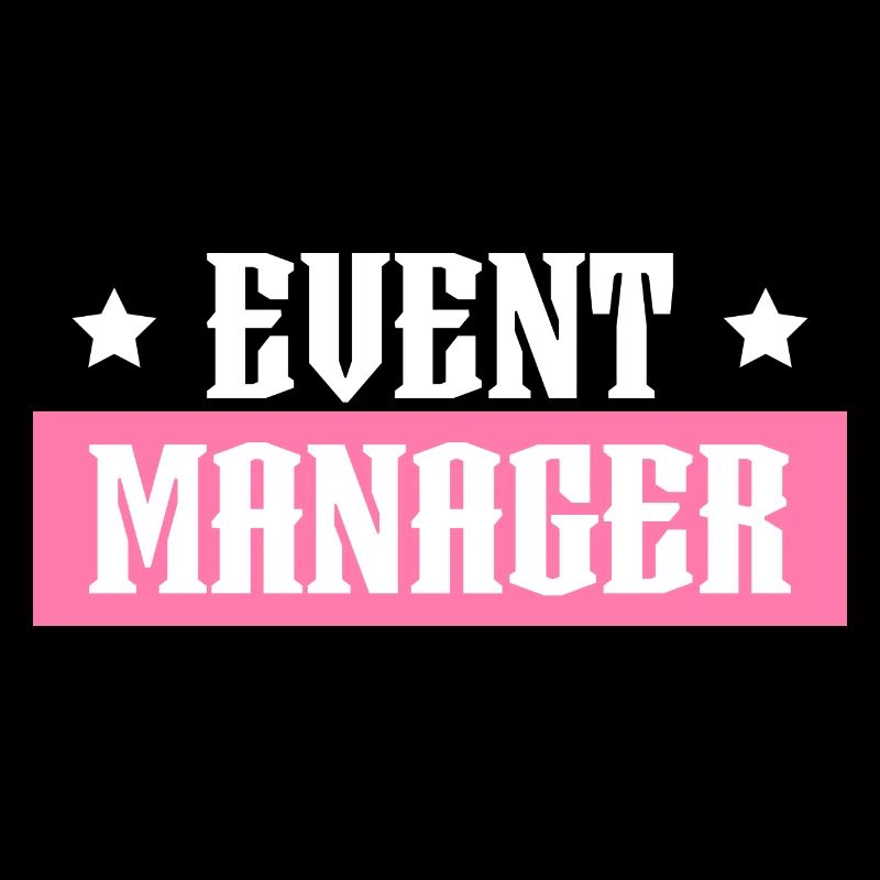 Event Manager pink tshirt black