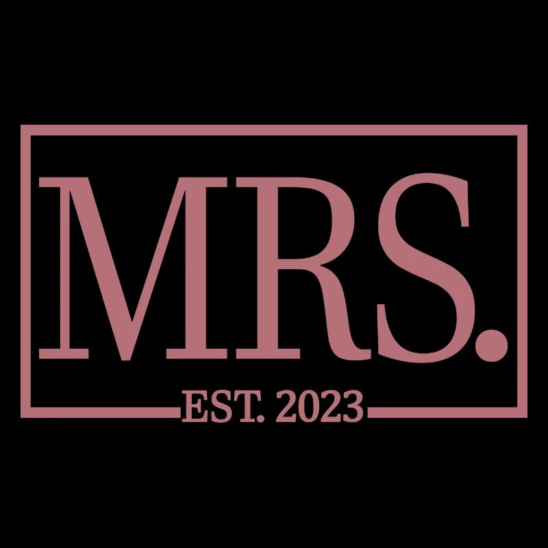 Mrs. Est. 2023 Engagement Bridal Shower Wedding