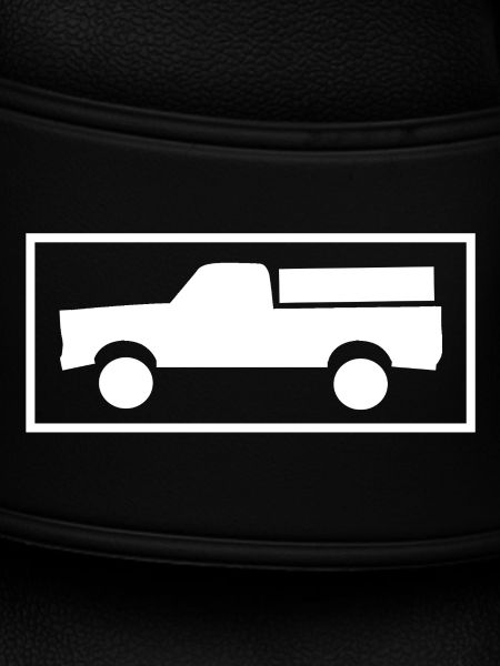 Pickup-Silhouette im Rahmen