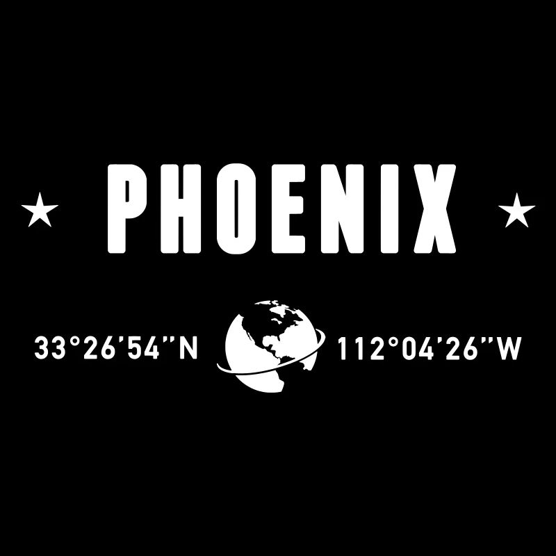 Phoenix, Arizona, coordonnées : planète Terre blanche