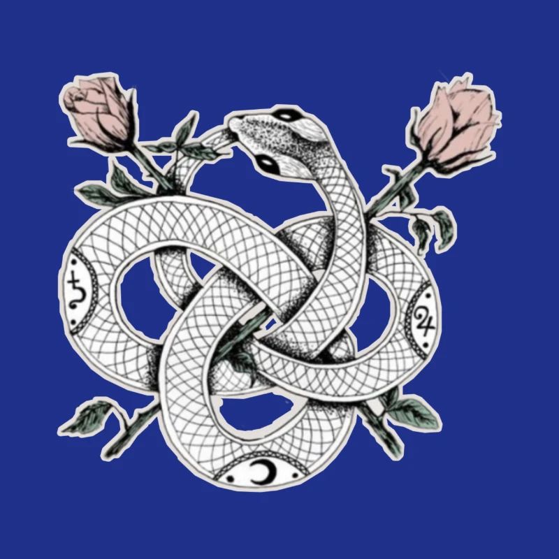 Snake design with roses