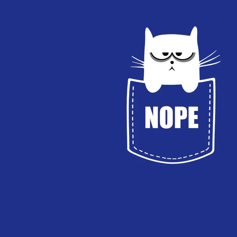 Pocket Cat Grumpy Nope - Funny Cat Design