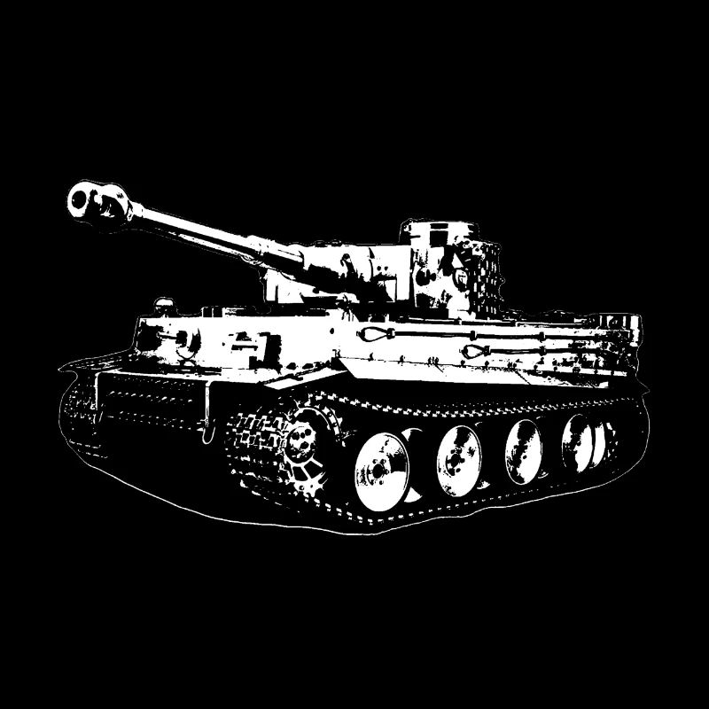 Panzer Silhouette Kontrastdesign