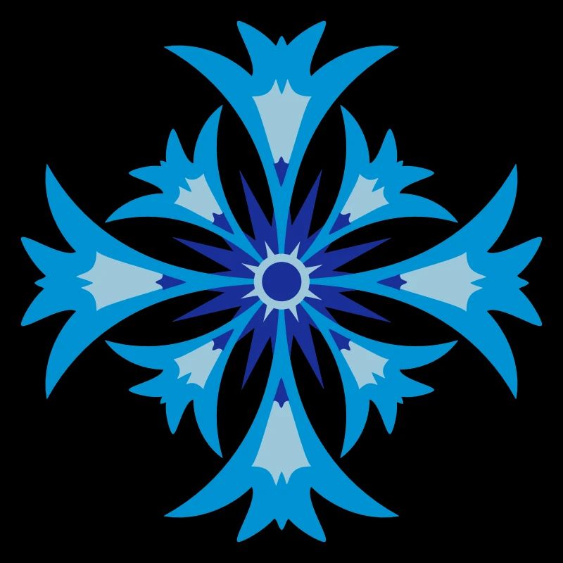 Une fleur stylisée de bleuet