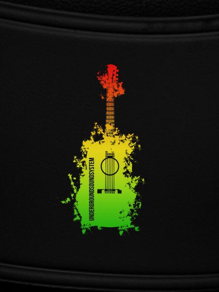 Rainbow Splatter Guitar