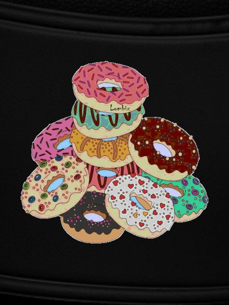 Pyramid of Rainbow Donuts