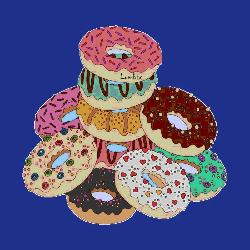 Pyramide der Regenbogen-Donuts