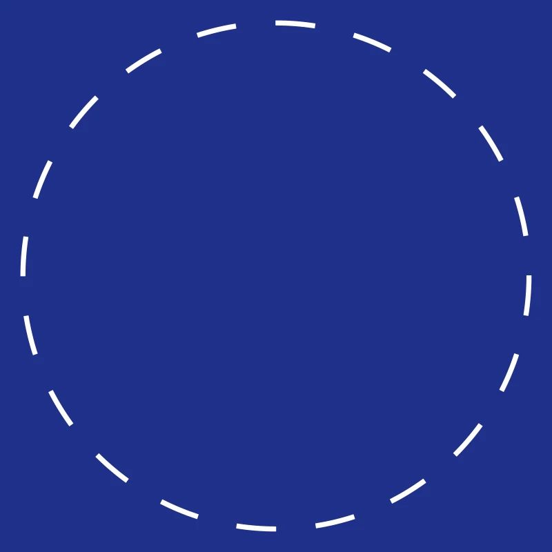Circle dashed white | Vectorgraphic
