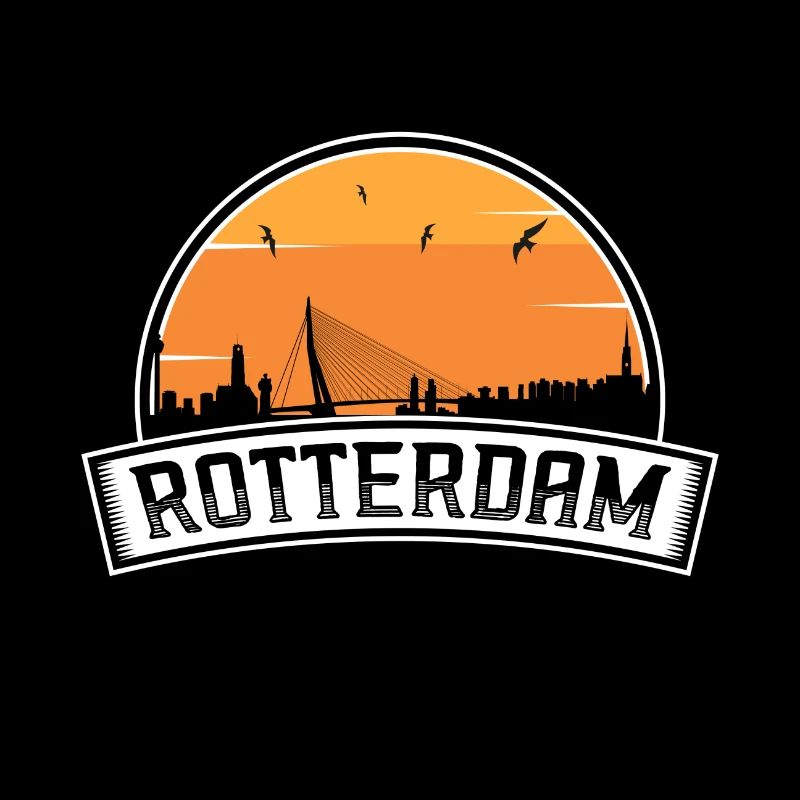 Rotterdam Pays-Bas Skyline Voyage Souvenir Dutc