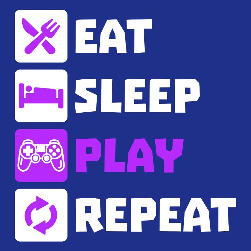Eating Sleeping Repeat Gamer Controller Zocker