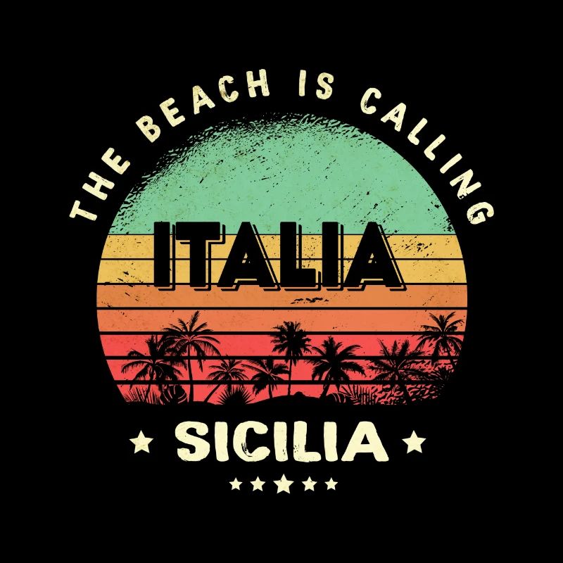 Design de plage vintage Sicile Italie