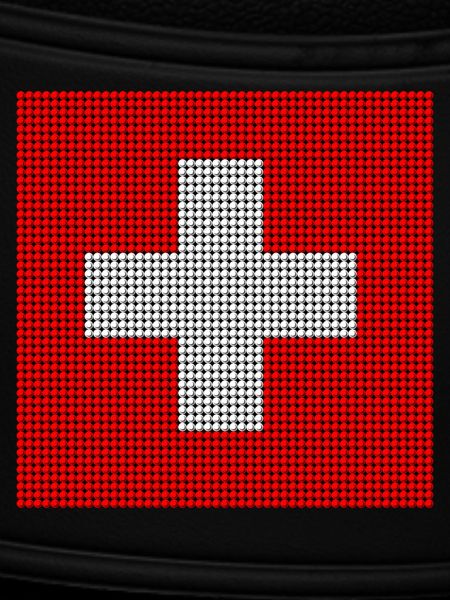 Schweizer Flagge - Perlenmosaik