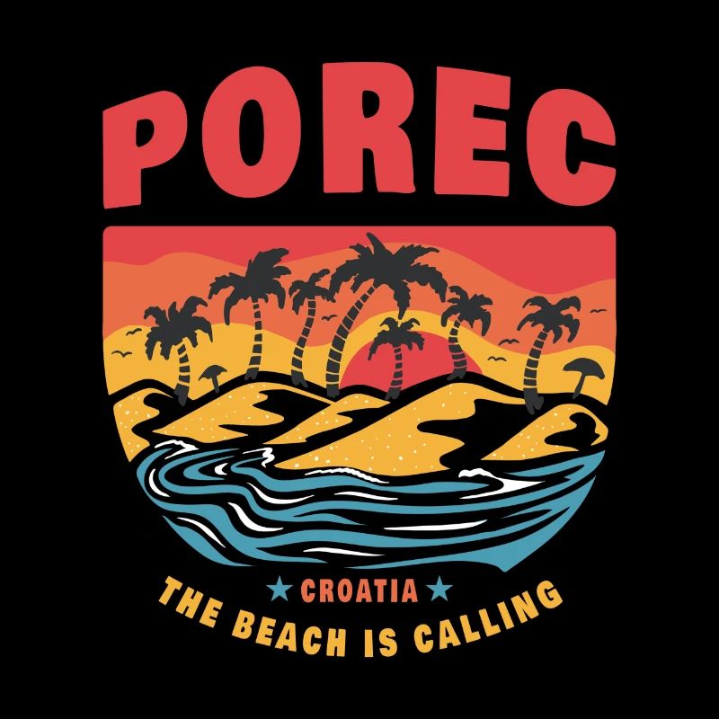 Conception de plage de Porec Croatie