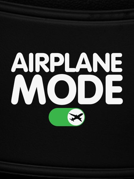 Flugzeugmodus auf lustigem Pilotendesign