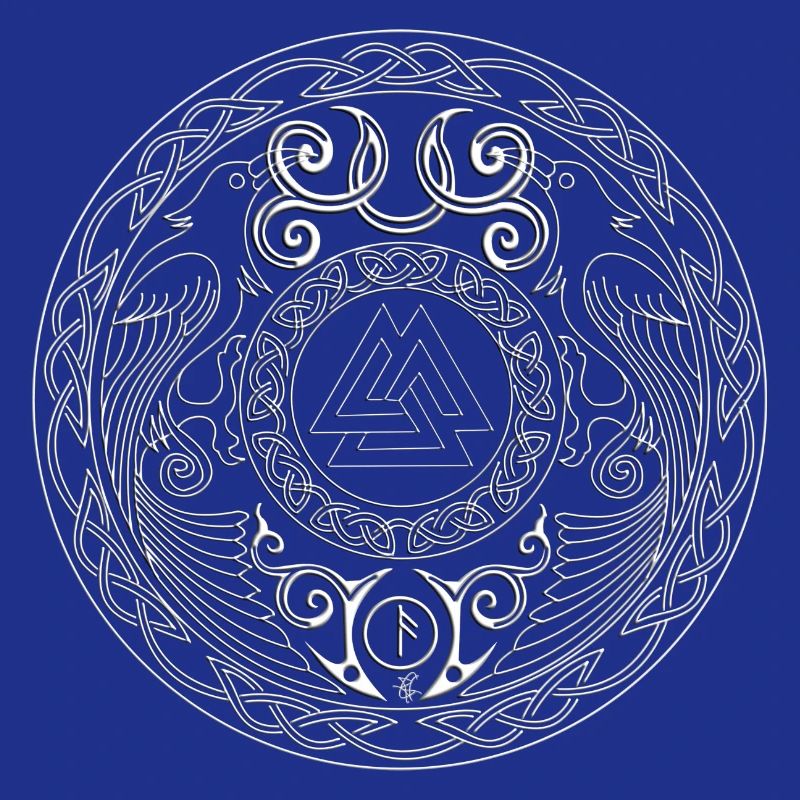 Mandala runique à triade centrale