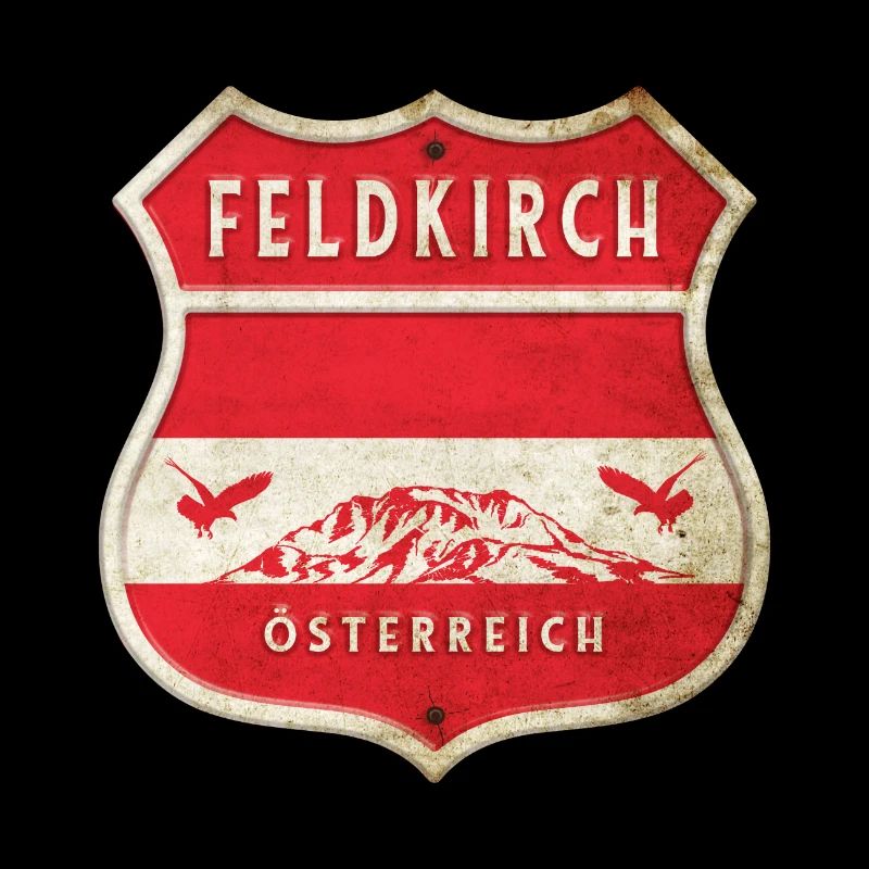 Feldkirch Autriche Armoiries Drapeaux Design