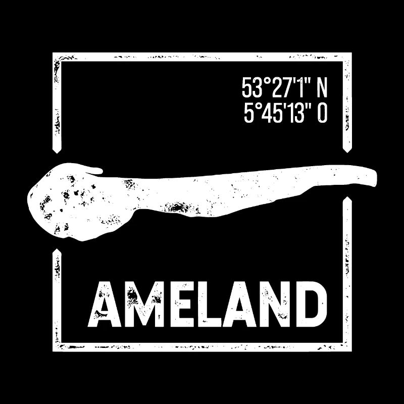 | Ameland Conception de timbres Island Silhouette