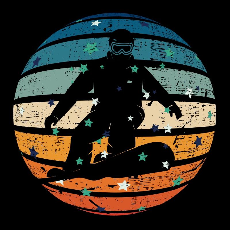 Snowboarder dans la boule de cristal