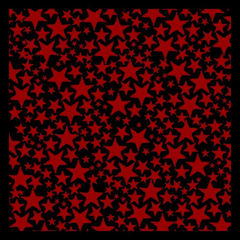 Red star pattern on black background