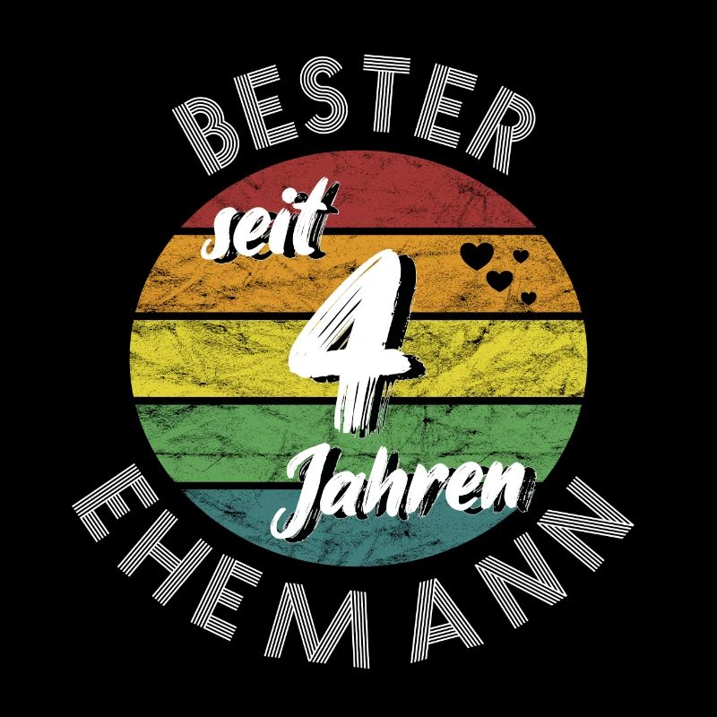bester Ehemann seit 4 Jahren 4. Hochzeitstag retro
