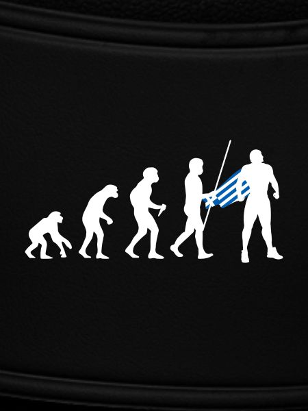 Grieche Evolution Superheld Griechische Flagge