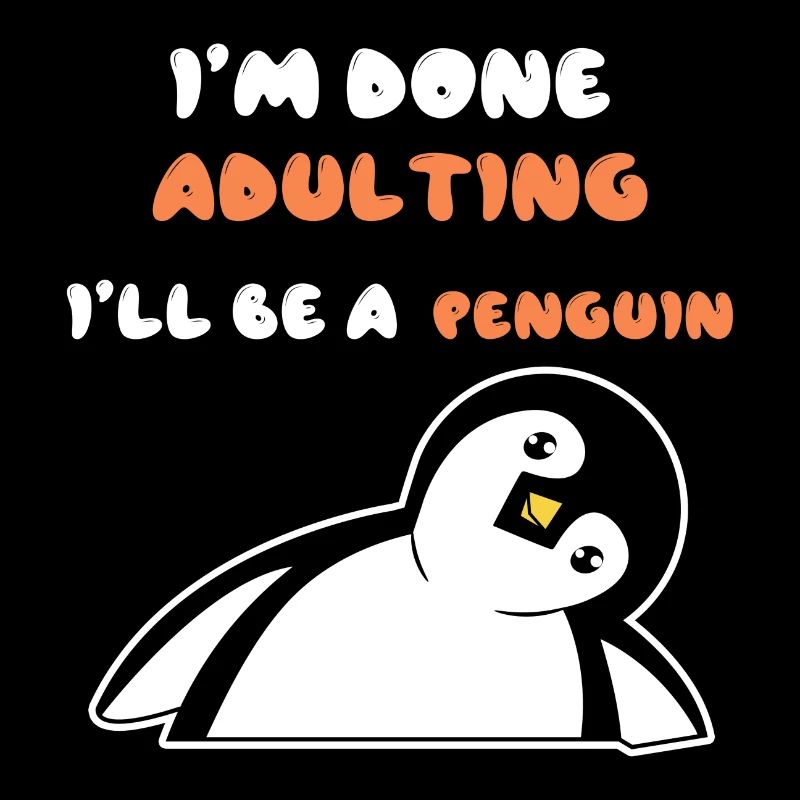 Humorvoll Statement Tier Vogel Cool Pinguin