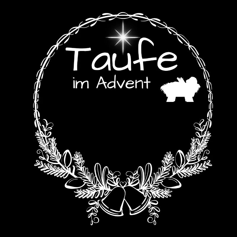 Taufe im Advent Baby greift nach Weihnachtsstern