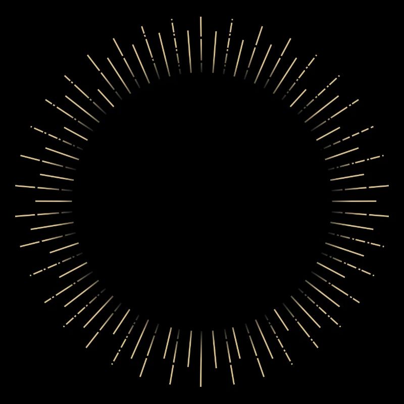 Golden Sun Ring Ray Frame