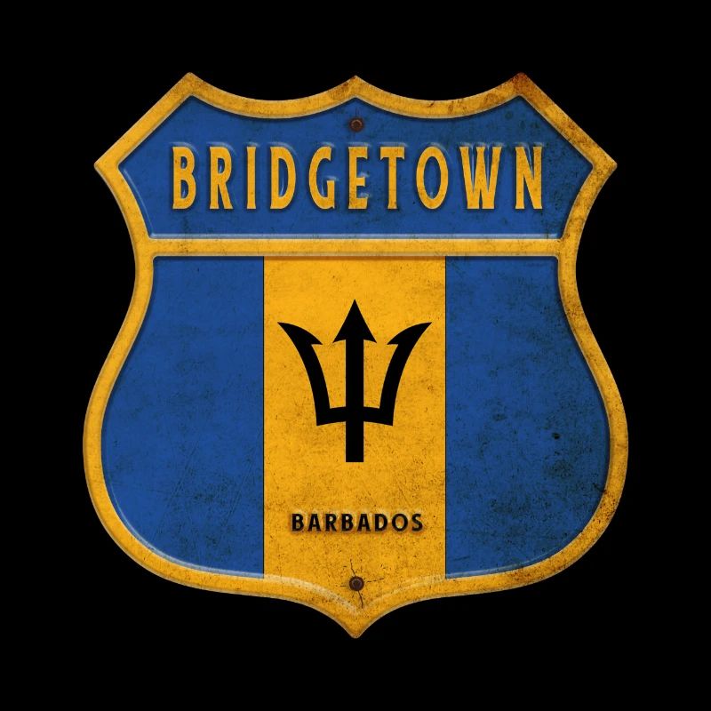 Bridgetown Barbade Drapeaux à armoiries