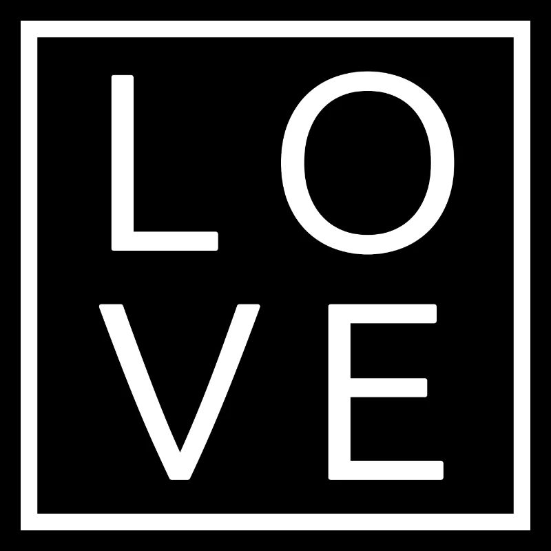 Cool Awesome Love Square Geschenk Männer Frauen & Kinder