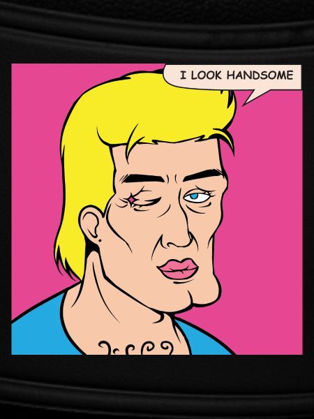 Pop-Art Selbstlob im Comicstil