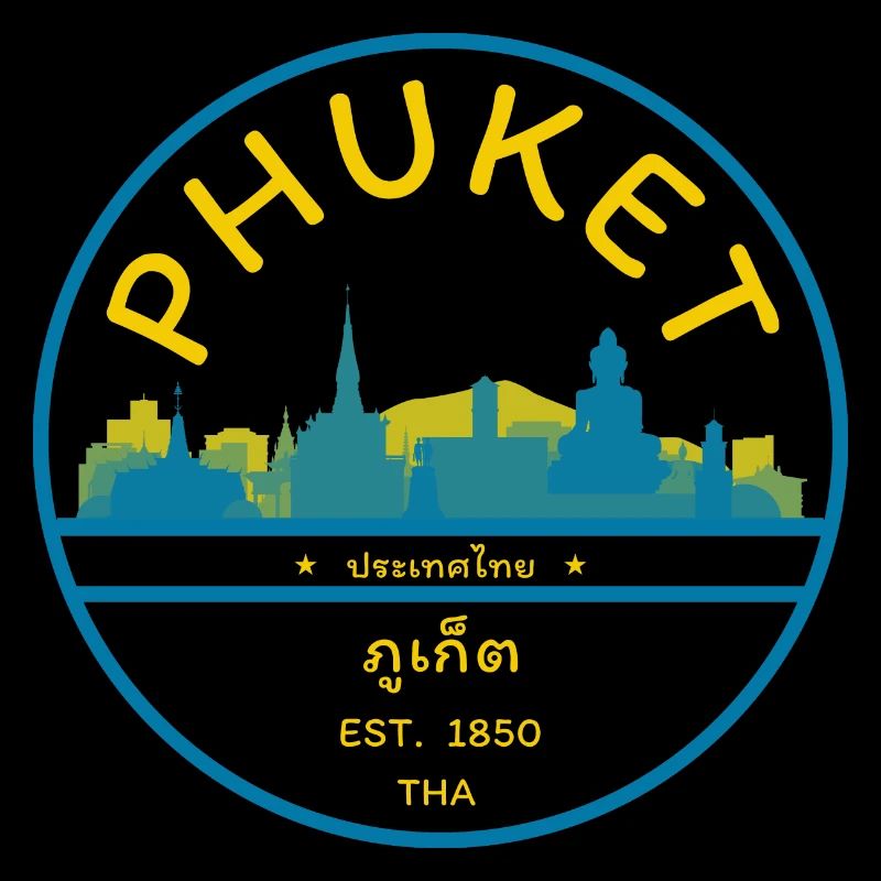 Phuket Stadt-Skyline Emblem