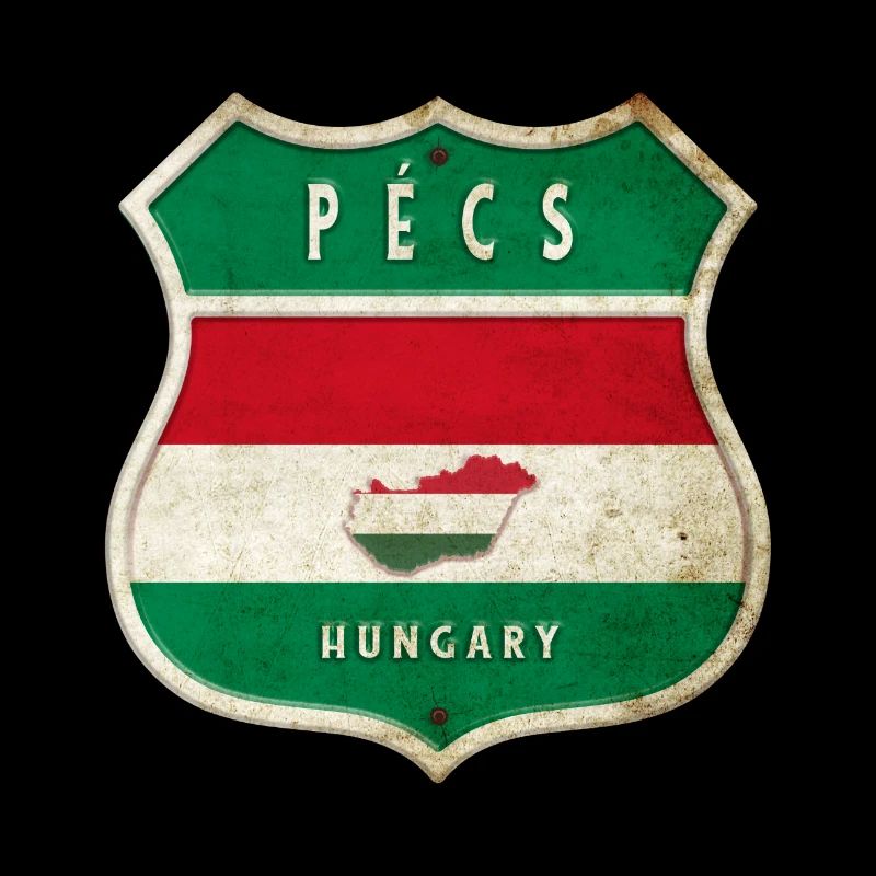 Design du drapeau de Pécs (Hongrie)
