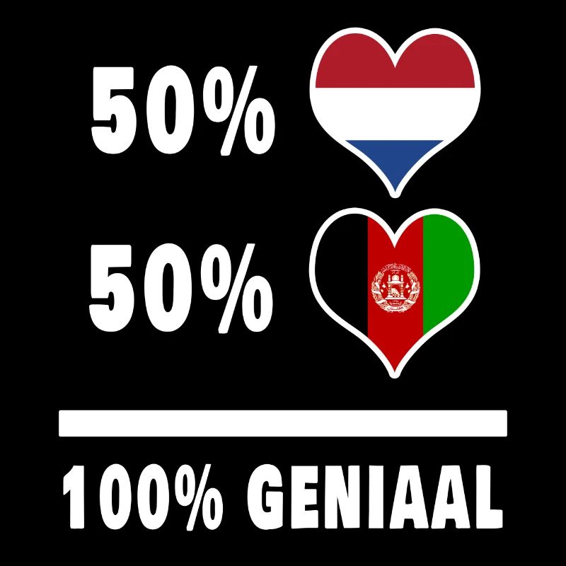 Afghanistan et Pays-Bas 100% Genius Flag