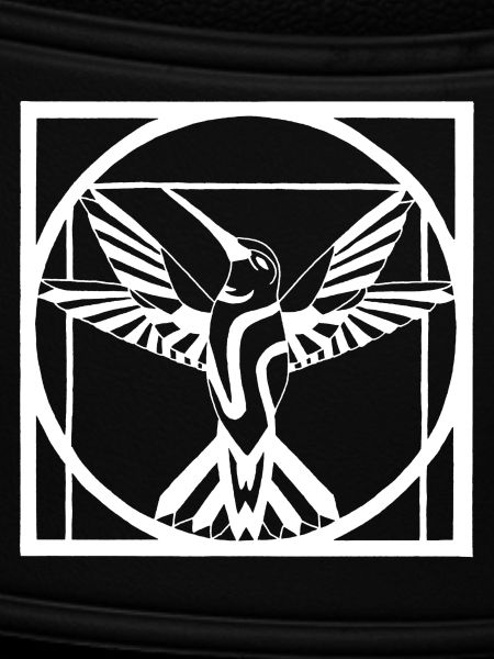 Vitruvianer weißer Vogel