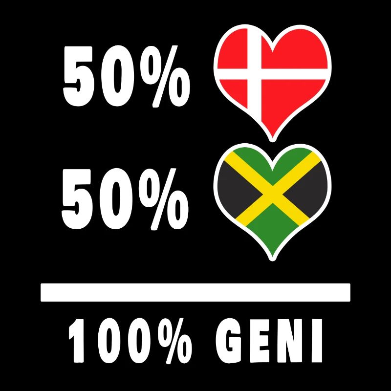 Jamaica and Denmark 100% genius flag