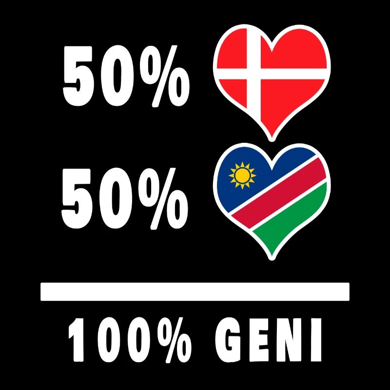 Namibia and Denmark 100% genius flag