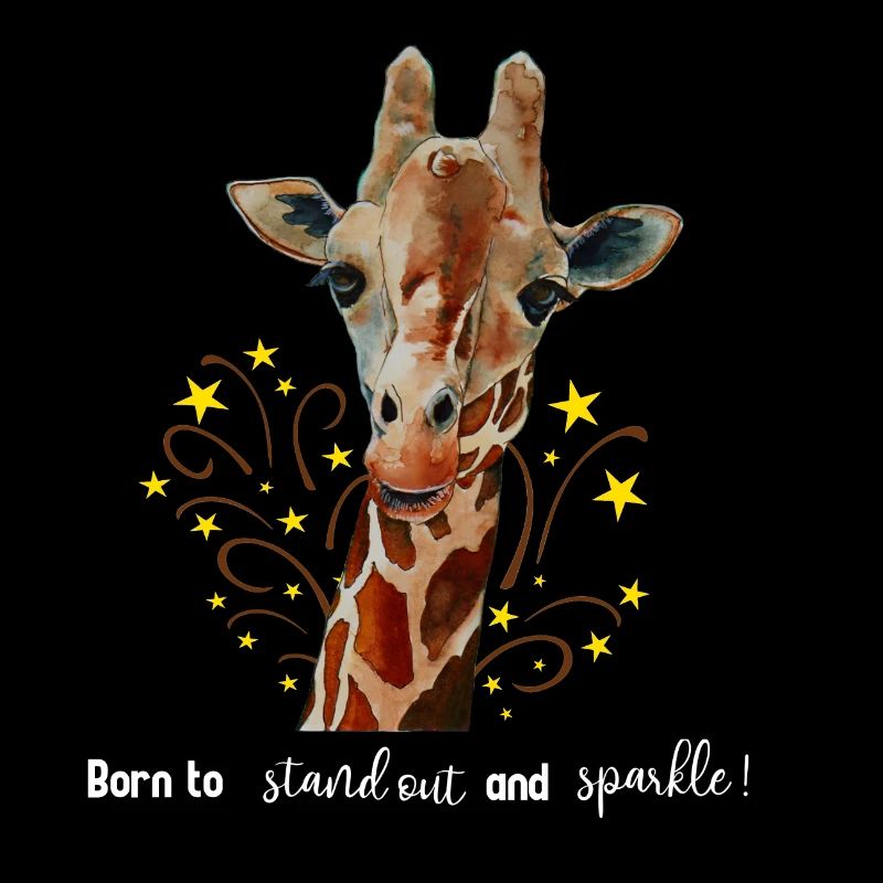 Girafe mignonne Née pour se démarquer et briller