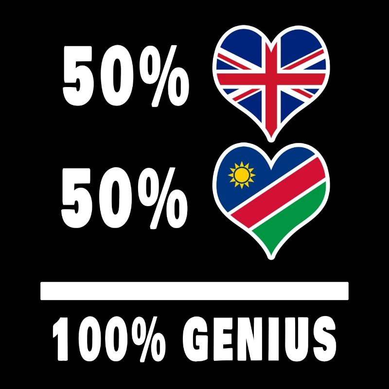 Namibia and Great Britain 100% Genius Flag