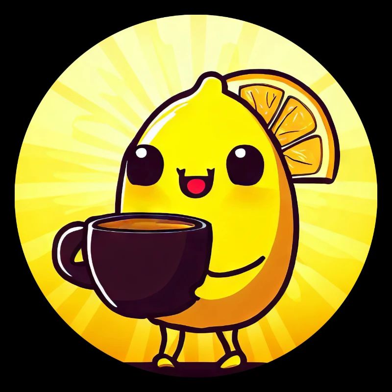 Caffeine sunset with lemon and coffee