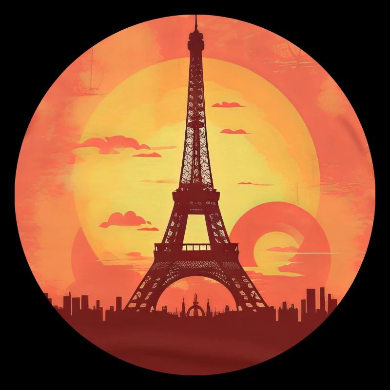 Eiffelturm bei Sonnenuntergang Romantisches Paris