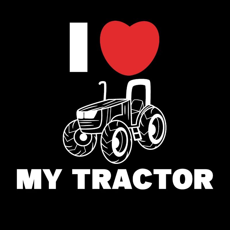 Ich Liebe Traktor Nutzfahrzeug Herz Statement Feld