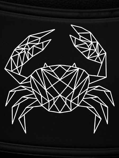 Geometric Crab - Krabbe geometrisch - white