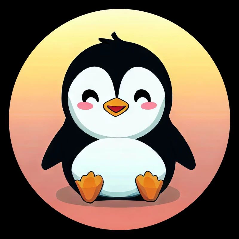 Sunset Penguin: Simply cute