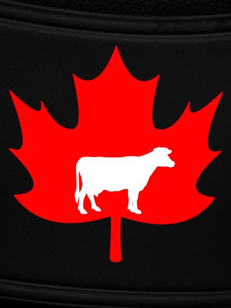 Kanada-Ahornblatt-Kuh-Logo