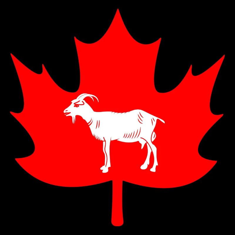 Canada maple leaf goat logo