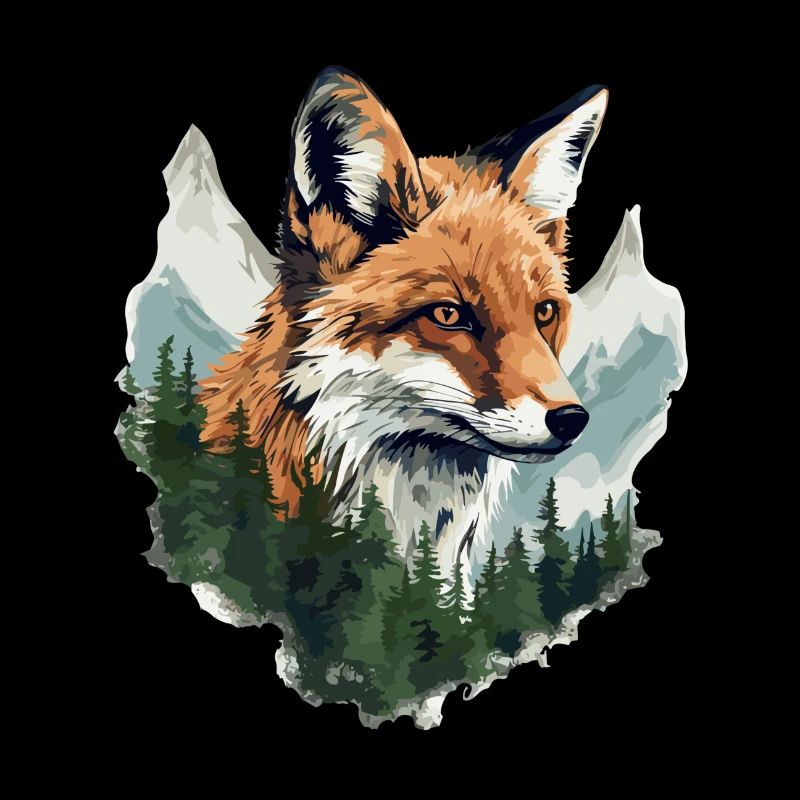 Fox, Forest, Mountains, Foxes, Nature, Trees, Animals
