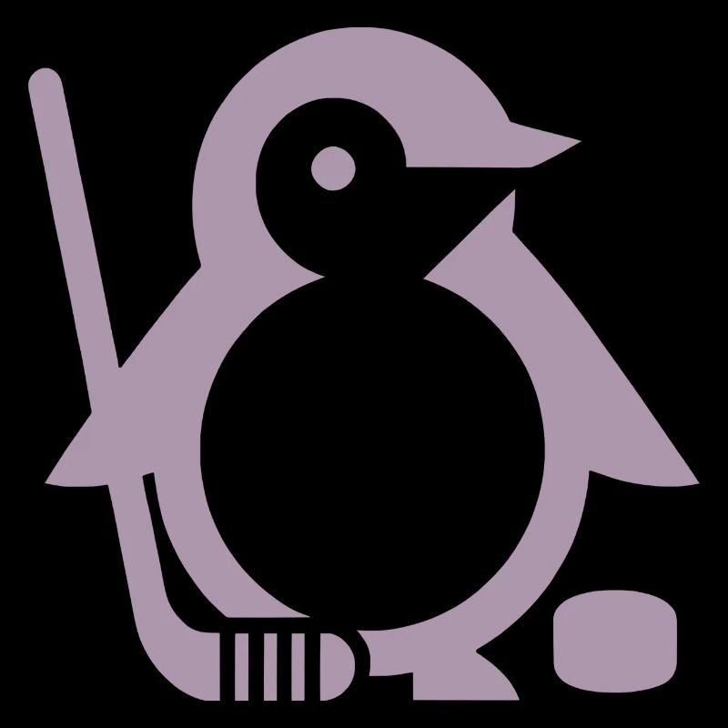 Minimalistischer Pinguin Eishockeyspieler -