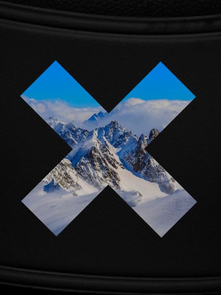 Abstract snow-capped mountains
