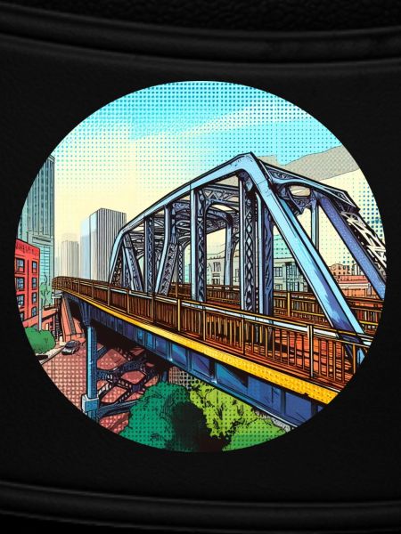 Comic Bridge in City